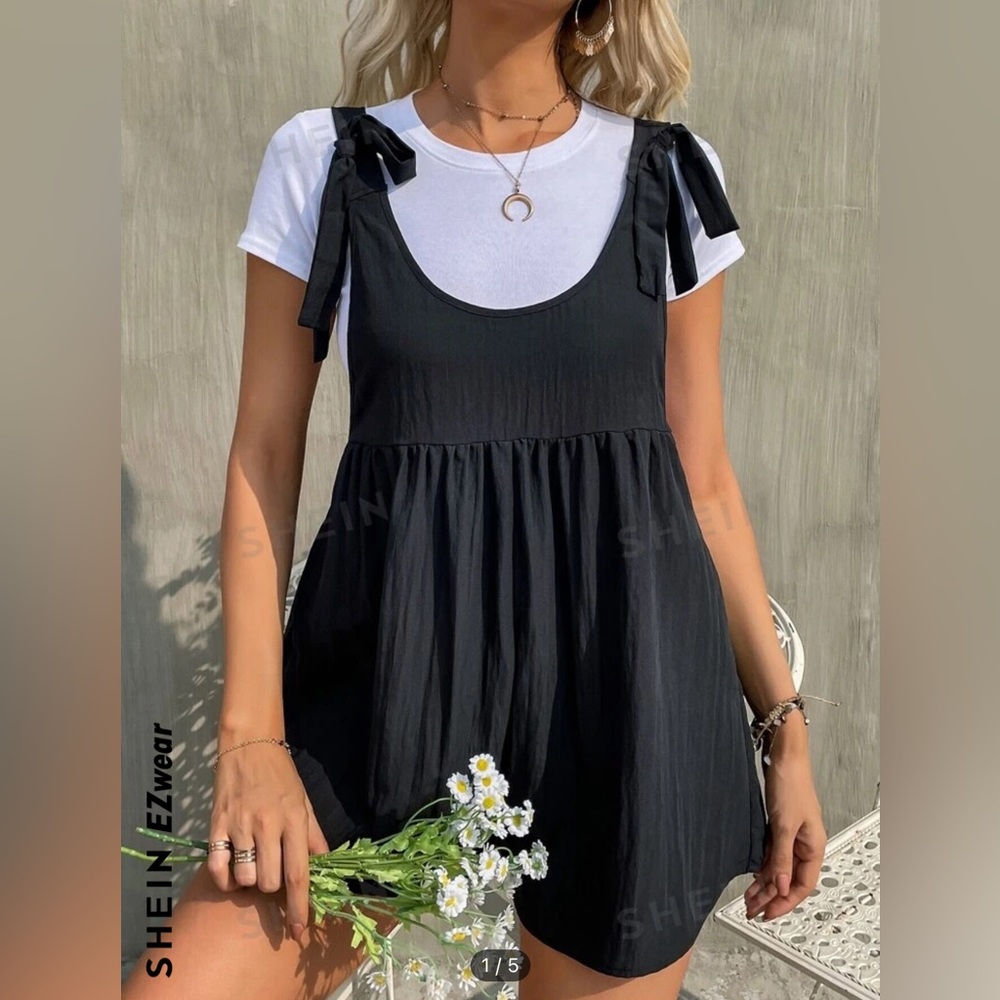Black Bow Romper